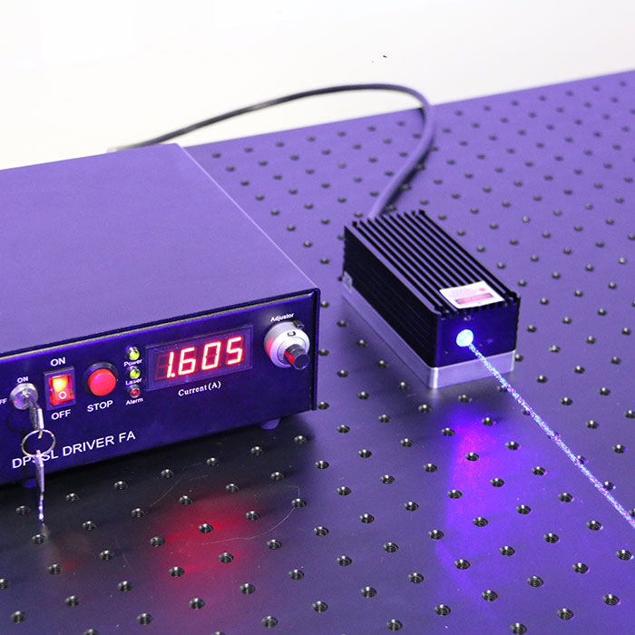 455nm Láser semiconductor 3W 4W powerful blue laser with adjustable power